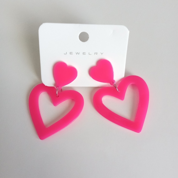 Fashion Jewelry Heart Dangle Earrings - Picture 4 of 5